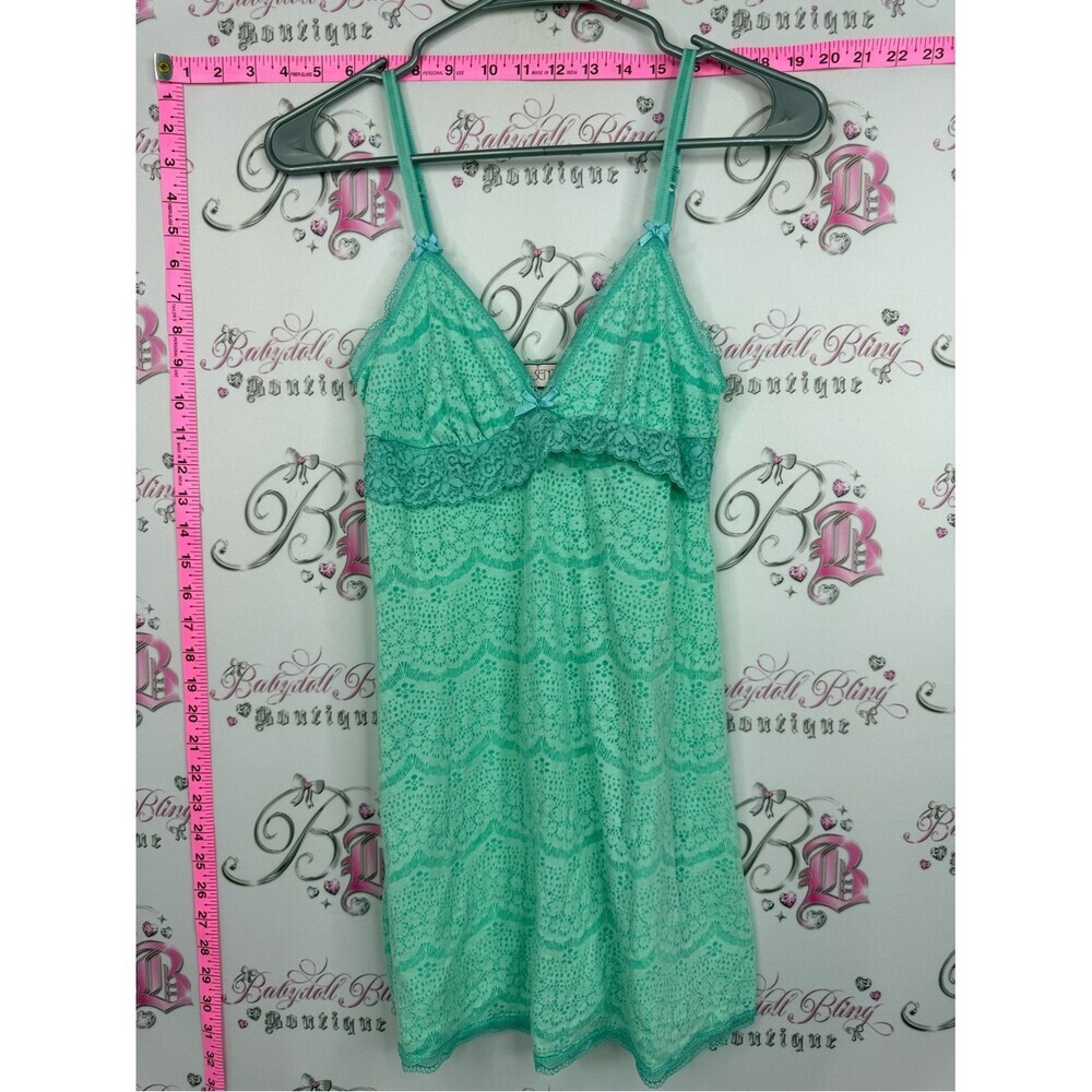 La SENZA mini dress Lacie Mint Green Lace Babydoll Chemise